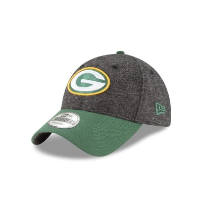 Grey Green Bay Packers Hat - New Era NFL Tweed Turn 9TWENTY Adjustable Caps USA0645273